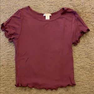 Maroon crop top